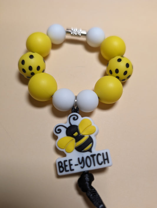 Bee-yotch cup charm